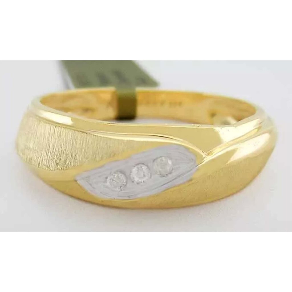 Genuine Diamond Ring 10k Yellow Gold
